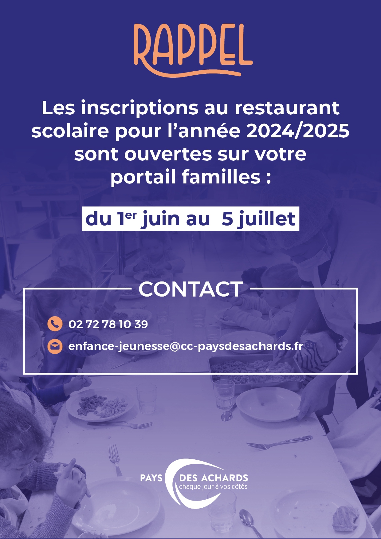Affiche rappel inscription