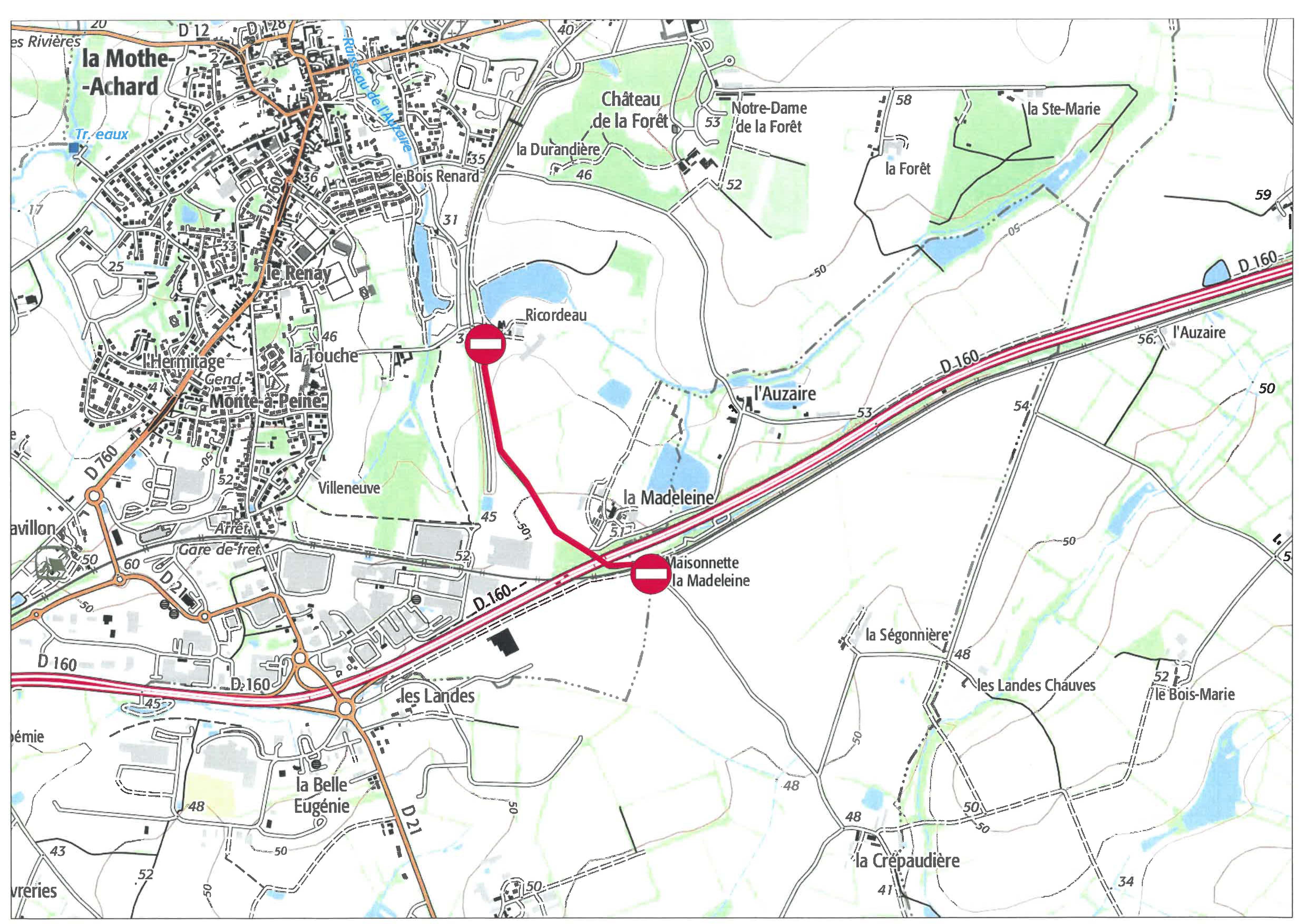 Travaux voirie - route madeleine