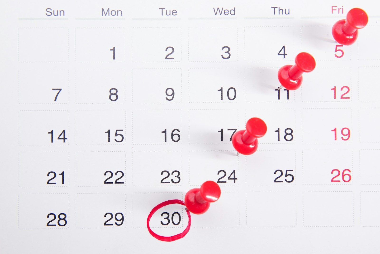 illustration d'un calendrier de collecte